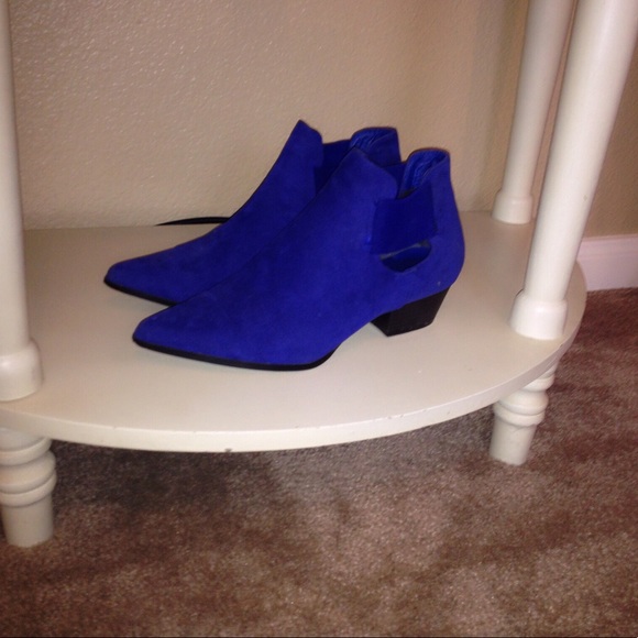 women's royal blue ankle boots